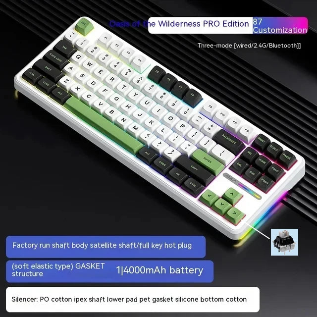 AULA F87 Pro - Wireless Mechanical Keyboard - Silent Keys