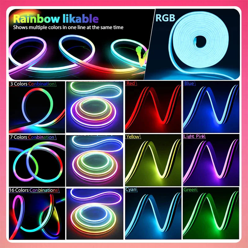 RGBIC Neon LED Strip Lights with Music Sync