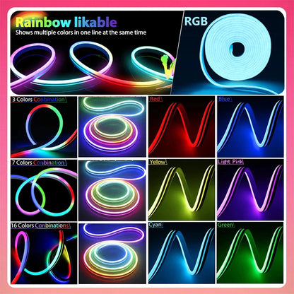 RGBIC Neon LED Strip Lights with Music Sync