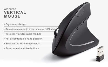 Ergonomic 2.4GHz Wireless Optical Vertical Mouse