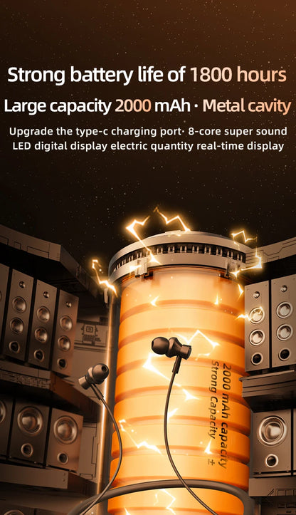 BT8 Wireless Bluetooth Earphones Headphones Outdoor Sports Headset 5.3 With Charging Bin Display Touch Control Earbuds for Muisc