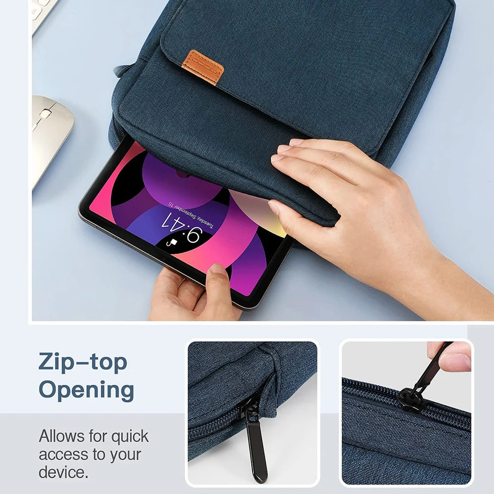 Tablet Bag For iPad Pro 12.9 iPad Air 11 13 2024 Pouch Case For iPad 7 8 9 10th Generation Air 5 4 3 Portable Sleeve Tablet Bag