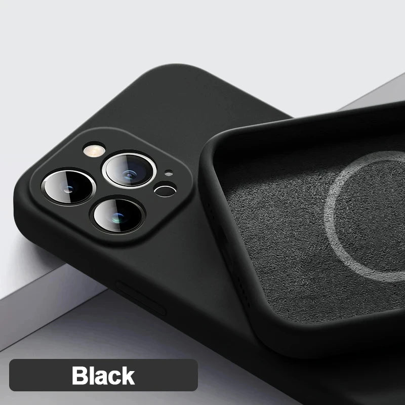 Original Wireless Charging For Magsafe Liquid Silicone Bumper Case For iPhone