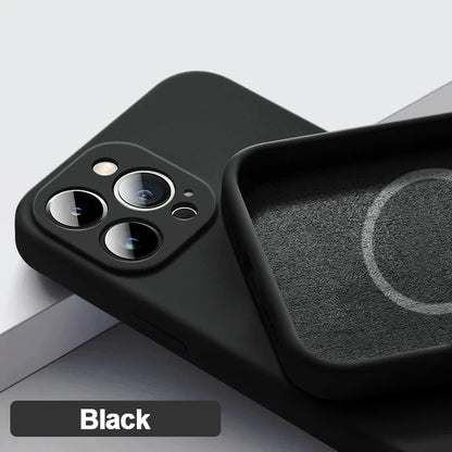Original Wireless Charging For Magsafe Liquid Silicone Bumper Case For iPhone
