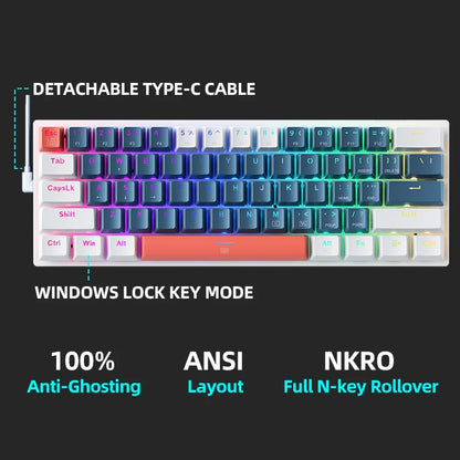 Machenike K500-B61 Mini Mechanical Keyboard