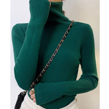 Women Fall Turtleneck Sweater Knitted Soft Pullovers Cashmere Jumpers Basic Soft Sweaters For Women 2025 Autumn Winter