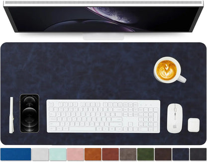 YSAGI Leather Desk Mat - Non-Slip PU Desk Pad for Office and Home Large Mouse Pad and keyboard Desk Mats on Top of Desks