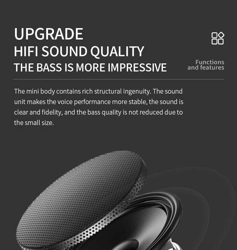 Wireless Speaker Bluetooth Portable Outdoor Sports Audio Stereo Support Mobile Phone Subwoofer MINI Portable Speaker