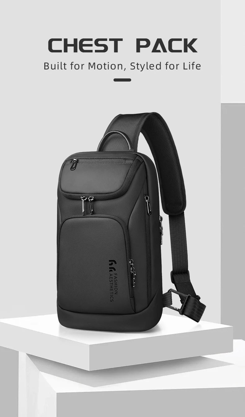 HK Business Crossbody Bag For Men Portable Shoulder Messenger Bags Male Waterproof Travel Short Trip Chest Bag For 11 Inch iPad