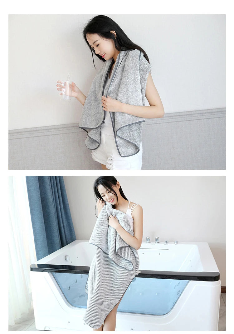 1PCS Thickened Bath Towels - 100% Bamboo Fiber