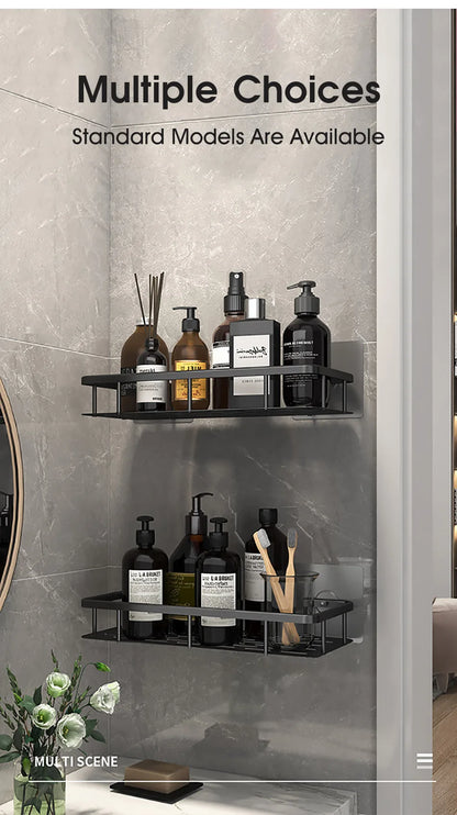 Bathroom Storage - No Drill - Wall Mount - Corner Shelf