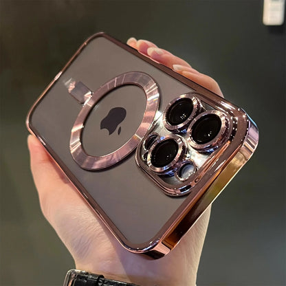 Luxury Magnetic Plating Clear Case For iPhone