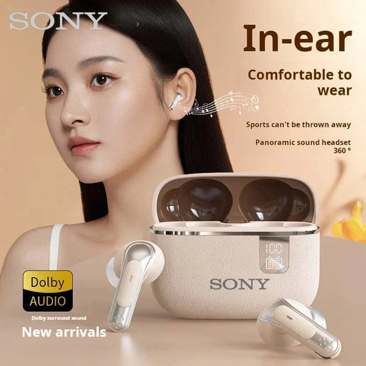 Sony Original TWS Bluetooth Earphones HIFI Mic Wireless Earbuds Sports Headphones with LED Display for Gaming