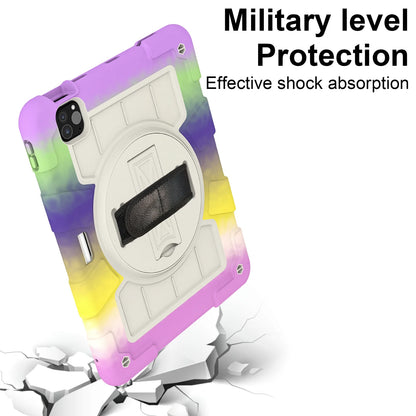 Heavy Duty Case For iPad Pro 11 M4 2024 Model A2836 A2837 A3006 360 Rotation Armor Stand Cover With Shoulder Strap Shockproof