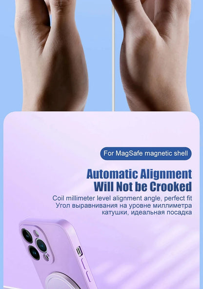 Original Wireless Charging For Magsafe Liquid Silicone Bumper Case For iPhone