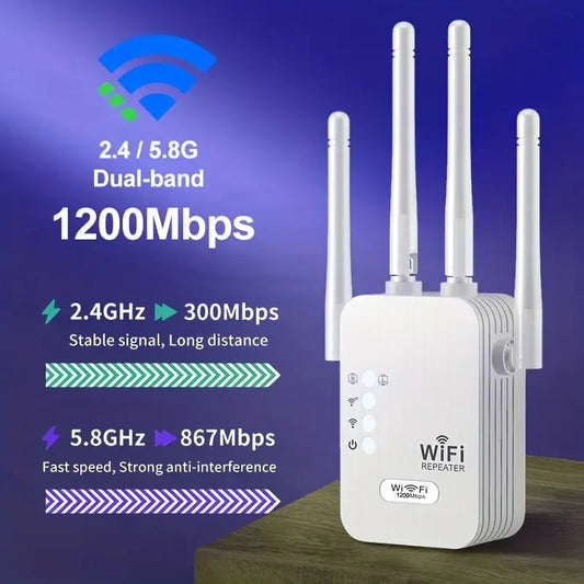 1200Mbps Dual-Band WiFi Repeater