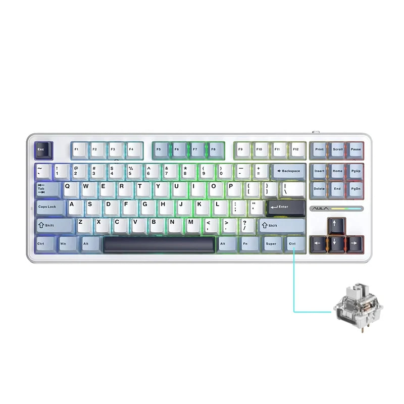AULA F87 Pro - Wireless Mechanical Keyboard - Silent Keys