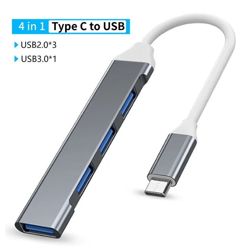 Kebidumei Multiport USB C Hub to 4K HDMI-compatible outputs