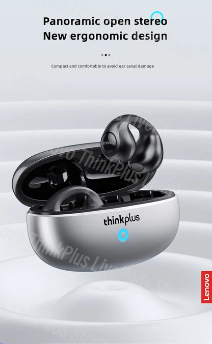 Lenovo XT83II Wireless Headphones Bluetooth 5.3 Earphones Earclip Design Touch Control HD Call with Mics Earbuds Sports Headset