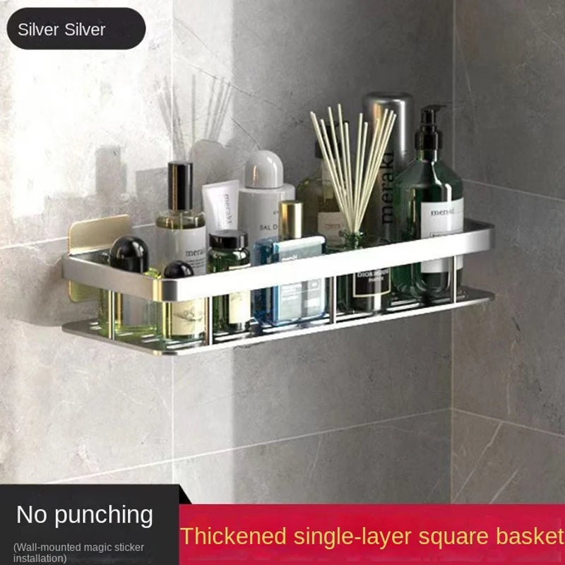 Bathroom Storage - No Drill - Wall Mount - Corner Shelf