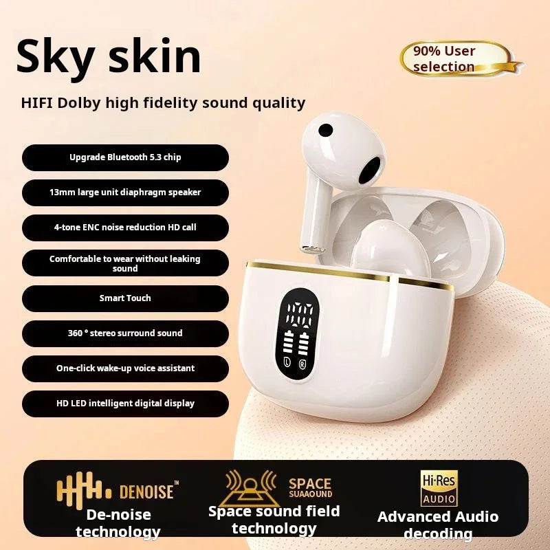 Sony True Wireless Earphone HIFI Stereo Sound ENC Bluetooth Headphones Power Display Earbuds For IPhone Samsung Headset Cable