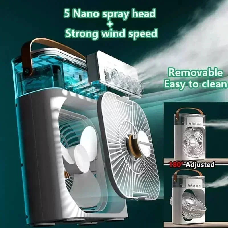 3 In 1 Portable Humidifier Fan Mini Air Conditioner