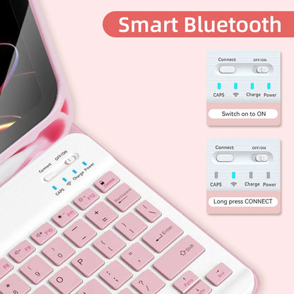 For iPad Keyboard Case For iPad 2024 iPad Air 11-in 13-in M2 Pro 11-in 13-in M4 Pro 11 12.9 10.2 9/8/7th 10.5 9.7 Air 3 2 Case