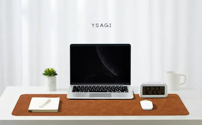 YSAGI Leather Desk Mat - Non-Slip PU Desk Pad for Office and Home Large Mouse Pad and keyboard Desk Mats on Top of Desks