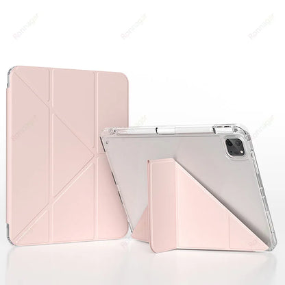 Y-Fold Case For 2025 A16 11th iPad Air 11 M3 M2 2024 iPad 10th Gen 10.2 7 8th 9th Pro11 M4 Air4 5 10.9 Air13 M2 M3 Pencil Holder