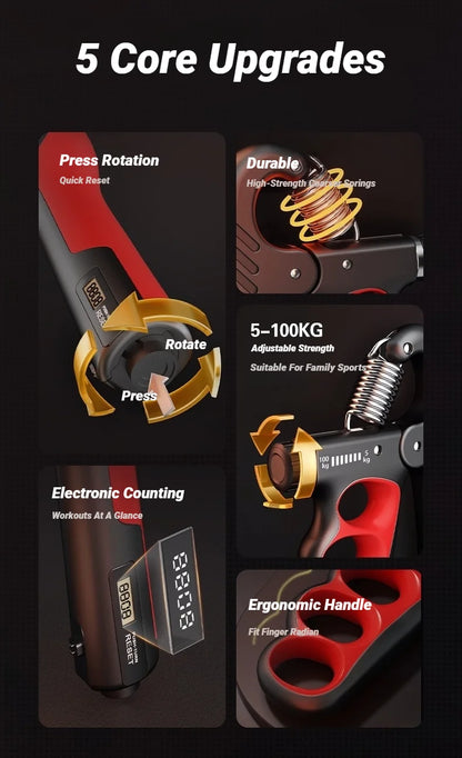 5-100KG Grip Strength Gym Wrist Expander Hand Strengthener Adjustable Muscle Recovery Fitness Exercise Device For Rehabilitation