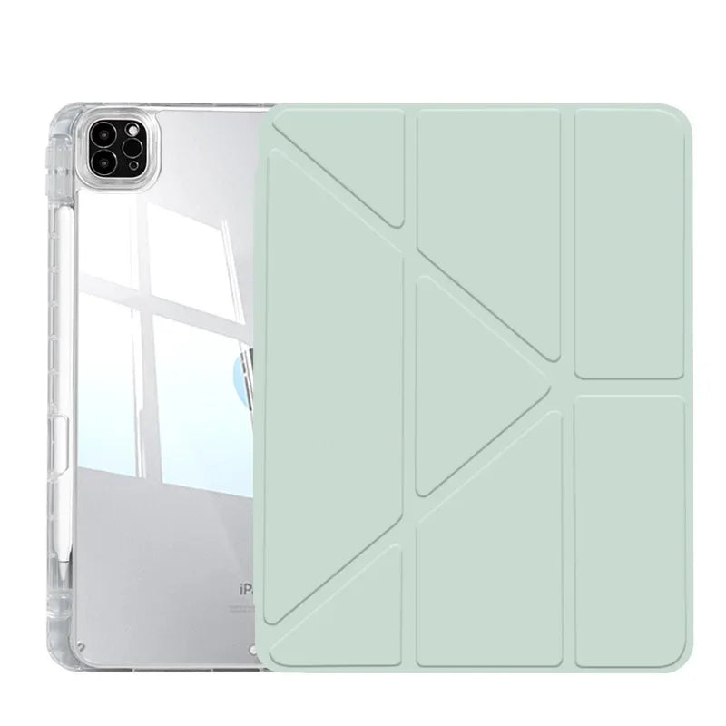 Y-Fold Case For 2025 A16 11th iPad Air 11 M3 M2 2024 iPad 10th Gen 10.2 7 8th 9th Pro11 M4 Air4 5 10.9 Air13 M2 M3 Pencil Holder