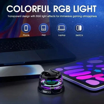 Mini Portable Bluetooth Speaker G200 RGB Color Light Magnetic Speaker BT5.3 Small Sound Box Phone Holder Wireless Loudspeaker