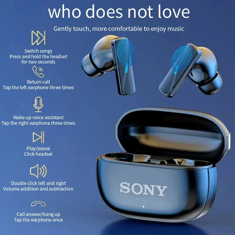 S ony True Wireless Bluetooth Earphones Headphones In-ear Earplugs Waterproof Fitness Motion Music Hedset Flip Cover Earphone