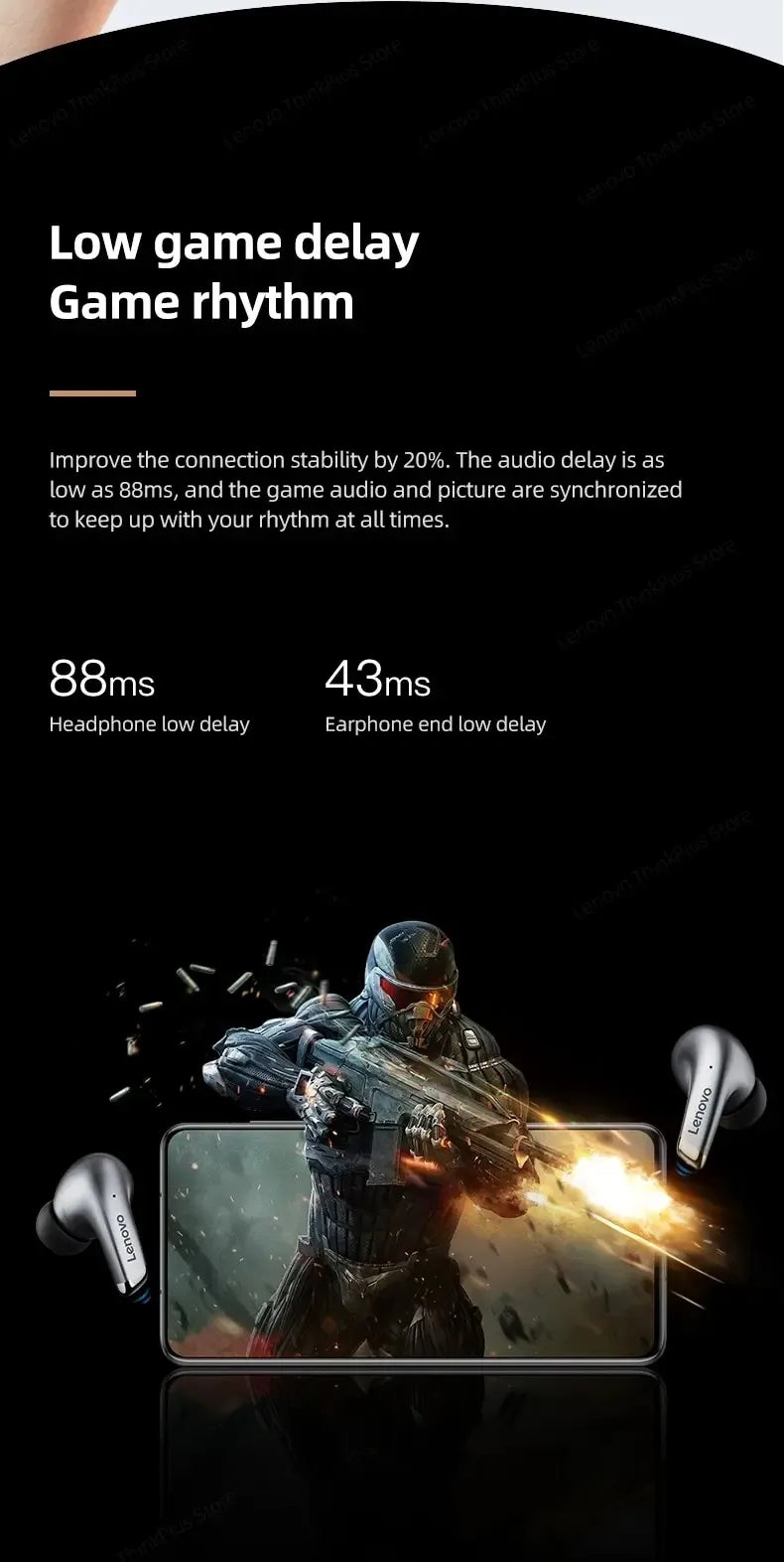 Lenovo LP5 Wireless Bluetooth Earphones HiFi Music Earbuds With Mic Headphones Sports Waterproof Headset Original New Version