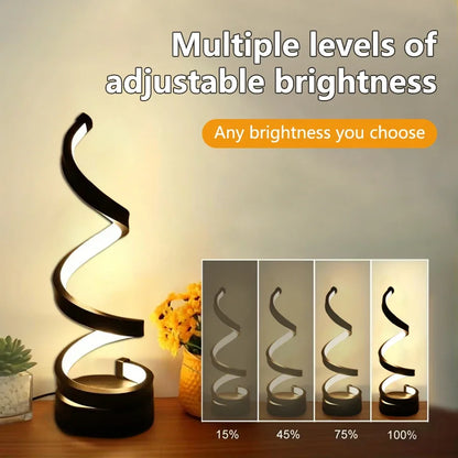 Modern LED Spiral Table Lamp