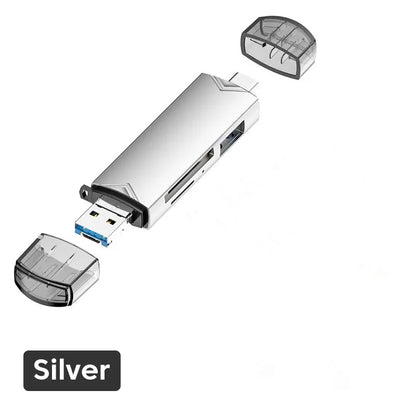 6 in 1 Otg Type C and USB 3.0 Card Reader