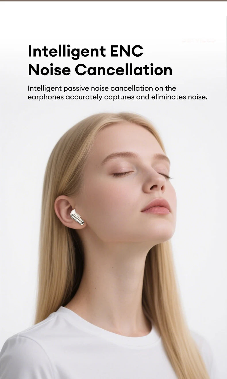 Lenovo LE208 TWS Bluetooth 6.0 Wireless Leather Earphones Stereo ENC Noise Cancelling Headphone 38ms Low Latency Gaming Headset