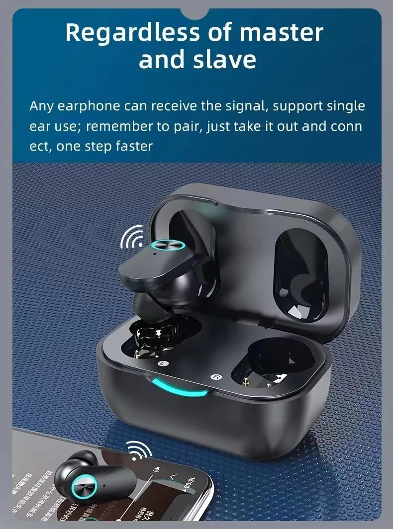YD07 TWS Wireless Earphone Bluetooth 5.3 Headset HiFi Stereo Music Headphones Touch Control Sports Earbud HD Call Gamer Earpiece