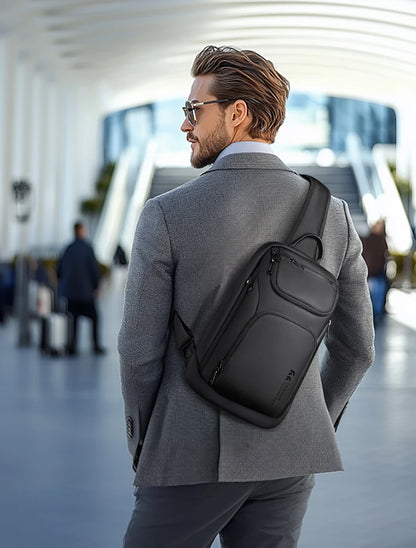 HK Business Crossbody Bag For Men Portable Shoulder Messenger Bags Male Waterproof Travel Short Trip Chest Bag For 11 Inch iPad