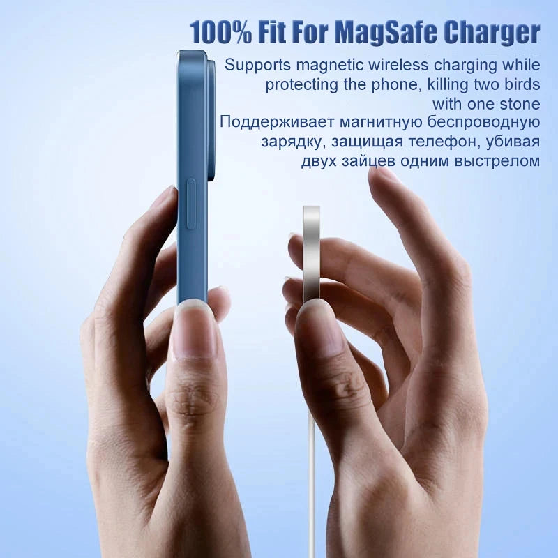 Original Wireless Charging For Magsafe Liquid Silicone Bumper Case For iPhone