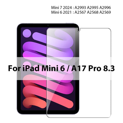 Tempered Glass Screen Protector For Ipad Pro 13 M4 2025 12.9 A16 11th Air 11 5 4 M3 M2 10 9 9th 10th 8 Generation Mini 7 6 Film