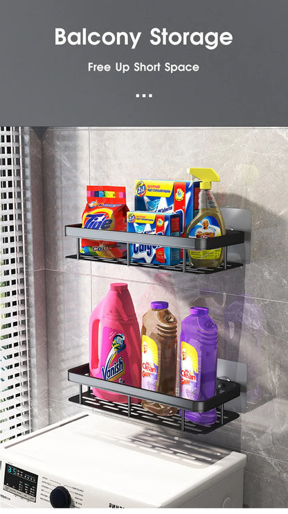 Bathroom Storage - No Drill - Wall Mount - Corner Shelf