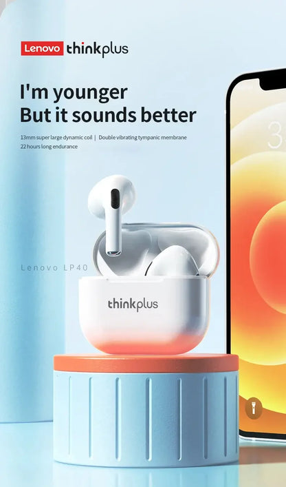 Original Lenovo LP40 TWS Wireless Earphones