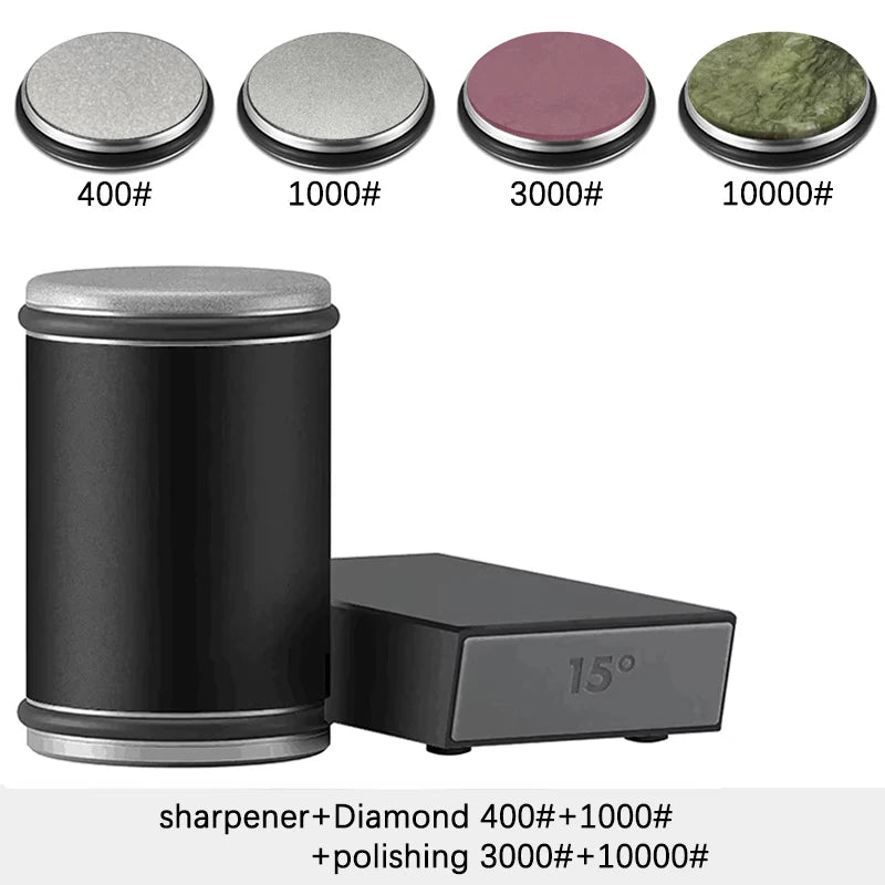 Rolling Knife Sharpener Magnetic Knife Holder Diamond Sharpening Stone Kit