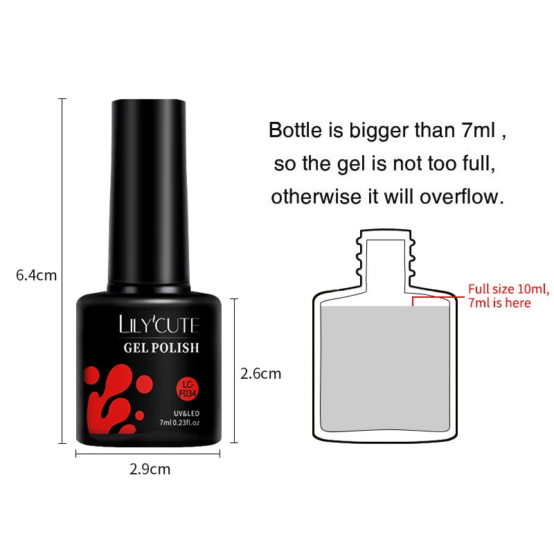 LILYCUTE 129 Colors Nail Gel Polish