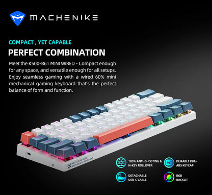 Machenike K500-B61 Mini Mechanical Keyboard