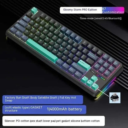 AULA F87 Pro - Wireless Mechanical Keyboard - Silent Keys