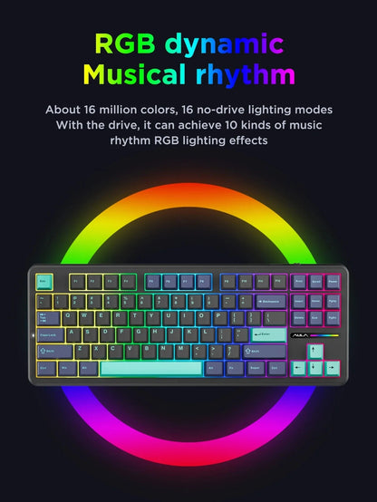 AULA F87 Pro - Wireless Mechanical Keyboard - Silent Keys