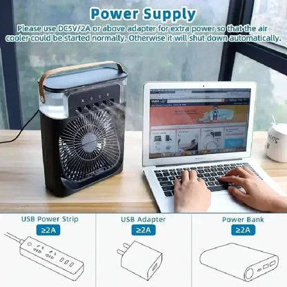 3 In 1 Portable Humidifier Fan Mini Air Conditioner