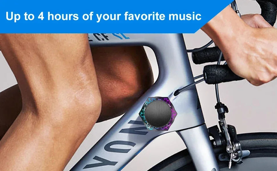 Mini Magnetic Bluetooth Speaker with RGB Lights - Portable Wireless Speaker, Phone Stand & TWS Pairing for IPhone/Android
